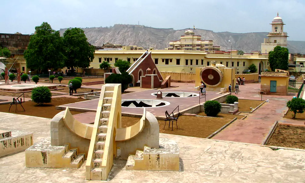 Jantar Mantar Jaipur showcasing historic astronomical instruments and giant sundial